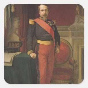 Sticker Carré Portrait du napoléon III 1862