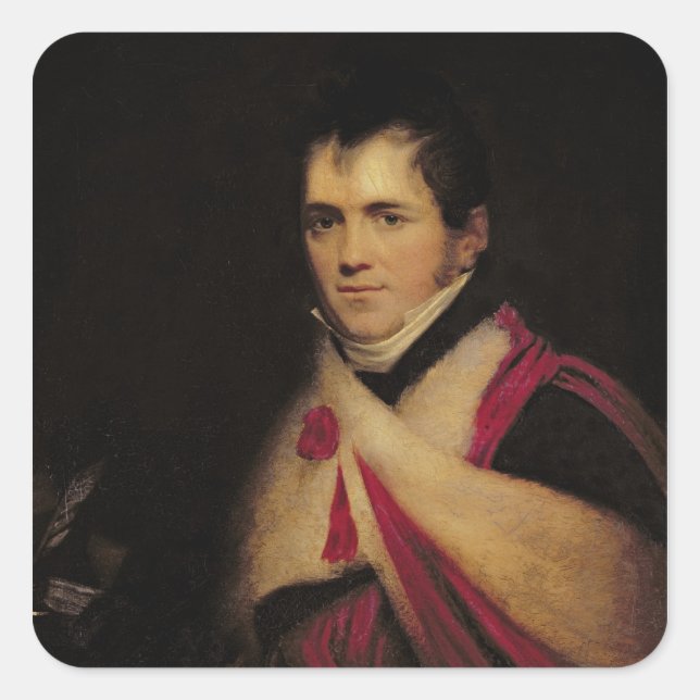 Sticker Carré Portrait du révérend Edward Daniel Clarke c.1822 (Devant)