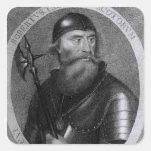 Sticker Carré Portrait du Roi Robert I de l'Ecosse