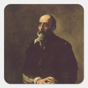 Sticker Carré Portrait du sculpteur aveugle, Gambazo 1632