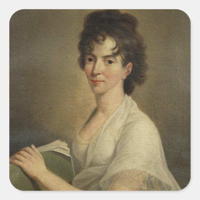 Sticker Carré Portrait du veuf Constanze Mozart, 1802 (Devant)