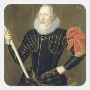 Sticker Carré Portrait d'un homme, 1593 (huile sur panneau)