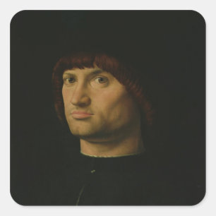 Sticker Carré Portrait d'un homme, ou le Condottiere, 1475