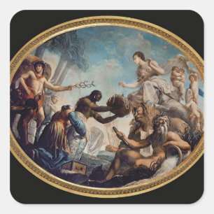 Sticker Carré Portrait d'un jeune homme (huile sur toile)