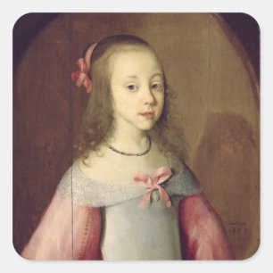 Sticker Carré Portrait d'une jeune fille, 1651
