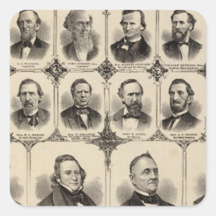 Sticker Carré Portraits des citoyens du comté de Scott