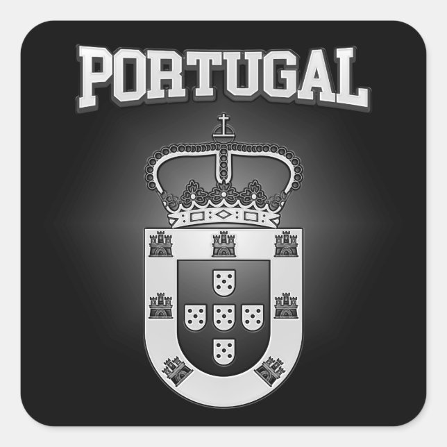 Sticker Carré Portugal Armoiries (Devant)