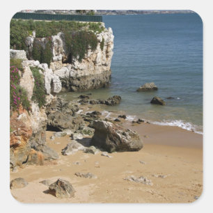 Sticker Carré Portugal, Cascais. Praia da Rainha, une plage à