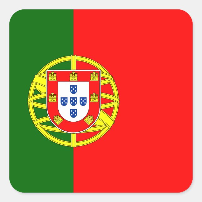 Sticker Carré Portugal - Drapeau portugais (Devant)
