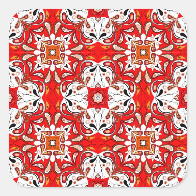 Sticker Carré Portuguese Ceramic Tile Pattern (Devant)