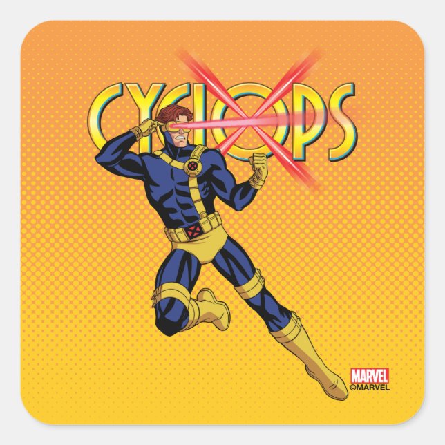 Sticker Carré Pose de caractères Cyclops (Devant)