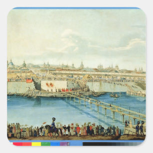 Sticker Carré Pose du pont Moskvoretsky à Moscou