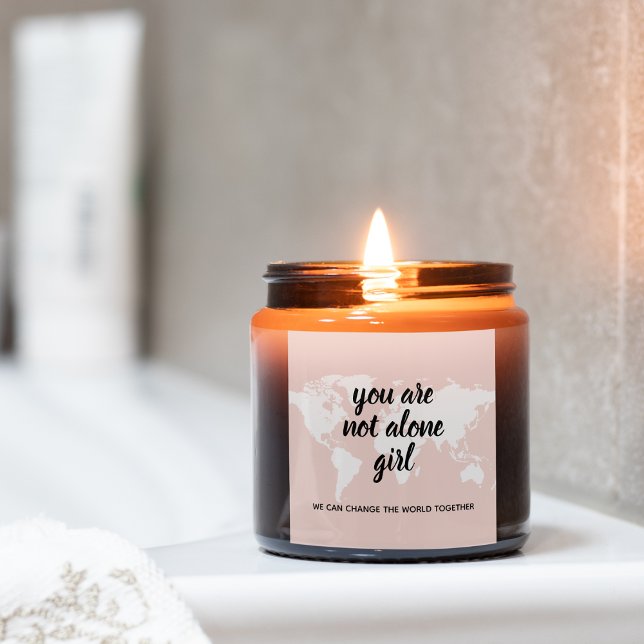 Sticker Carré Positif Vous N'Êtes Pas Seul Citation Motivation F (Créateur téléchargé)