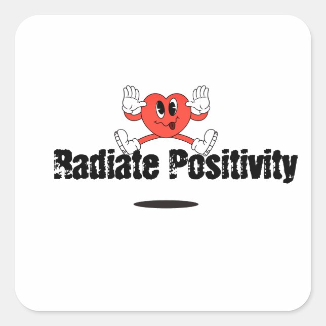 Sticker Carré Positivité du rayonnement (Devant)