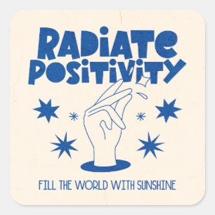 Sticker Carré Positivité du rayonnement