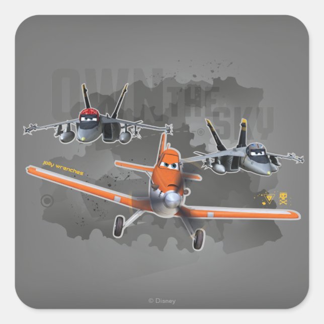 Sticker Carré Posséder le ciel (Devant)