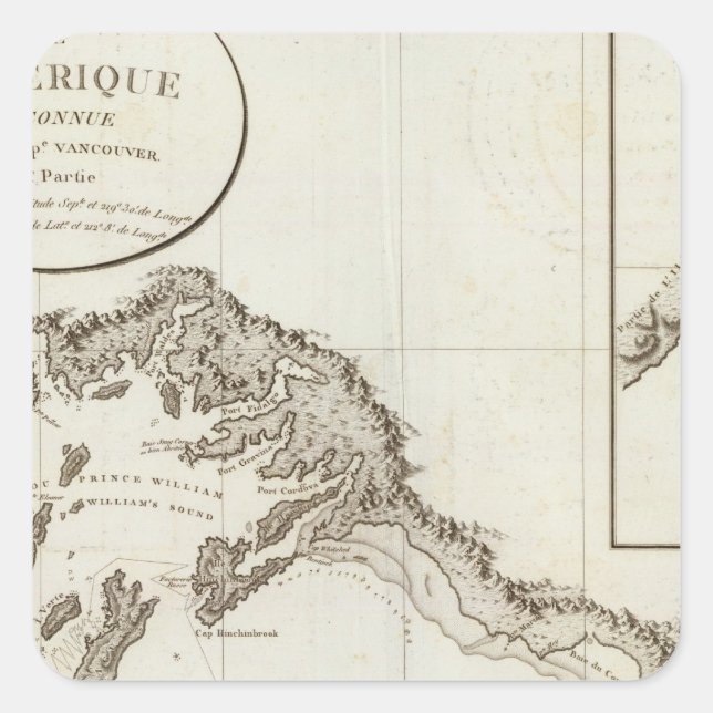 Sticker Carré Possession de Point Riou à Point Alaska (Devant)