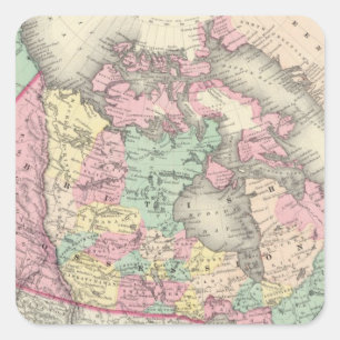 Sticker Carré Possessions britanniques, russes et danoises