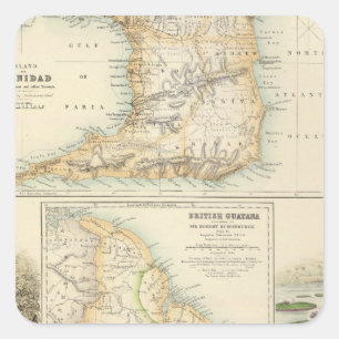 Sticker Carré Possessions britanniques sur la Côte Est du nord