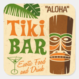 Sticker Carré Poster d'Aloha