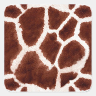 Sticker Carré Poster de animal Motif Giraffe