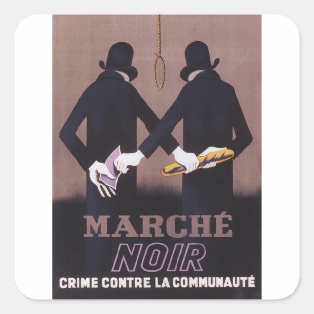 Sticker Carré Poster de la propagande des Marches (Devant)