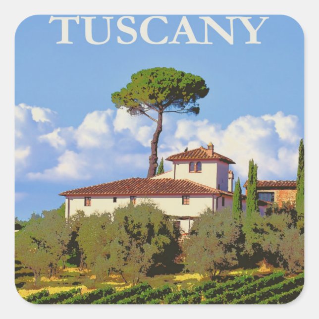 Sticker Carré Poster de Tuscany Italy (Devant)