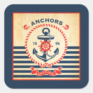 Sticker Carré Poster nautical