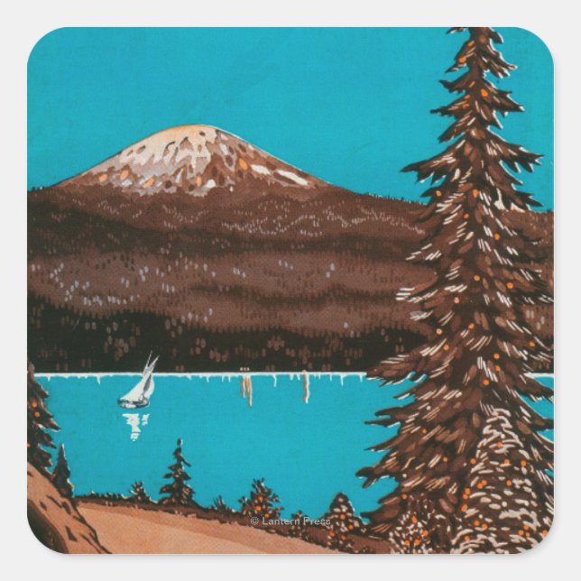 Sticker Carré Poster publicitaire Spokane #2Spokane, WA (Devant)