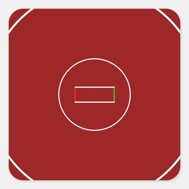 Sticker Carré Pot de lutte (Devant)