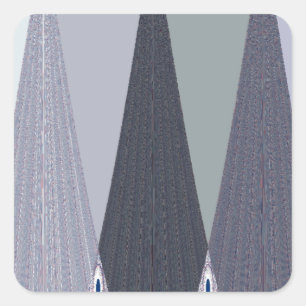 Sticker Carré Pots Chevron Gris Cendré Imprimer