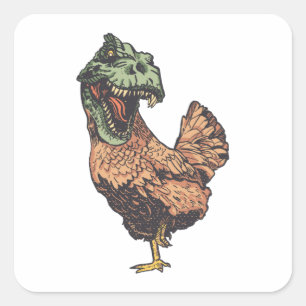 STICKER CARRÉ POULET TREX
