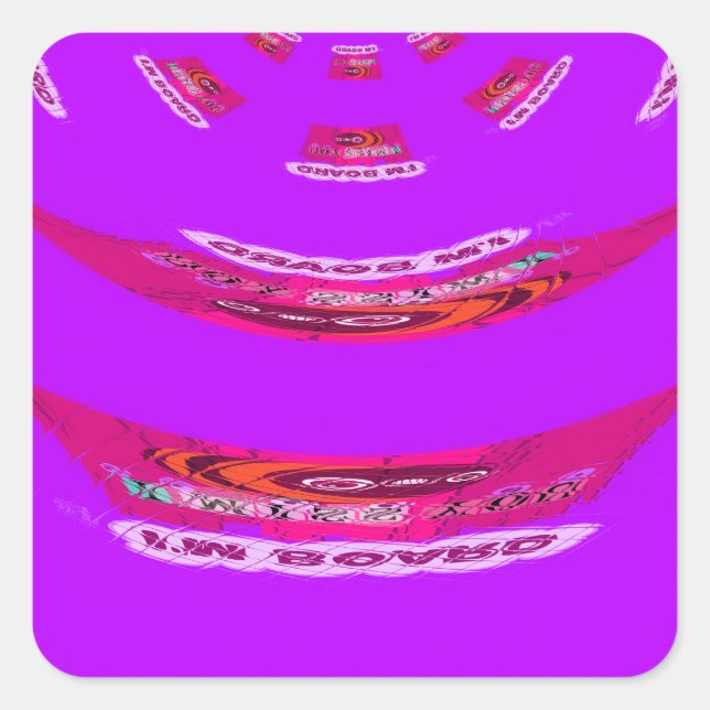 Sticker Carré Pour drôle, je me manque de toi (Devant)