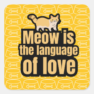 Sticker Carré Pour l'amour des chats