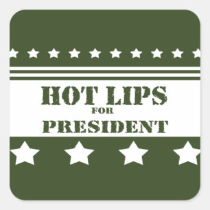 Sticker Carré Pour le président Hot Lips