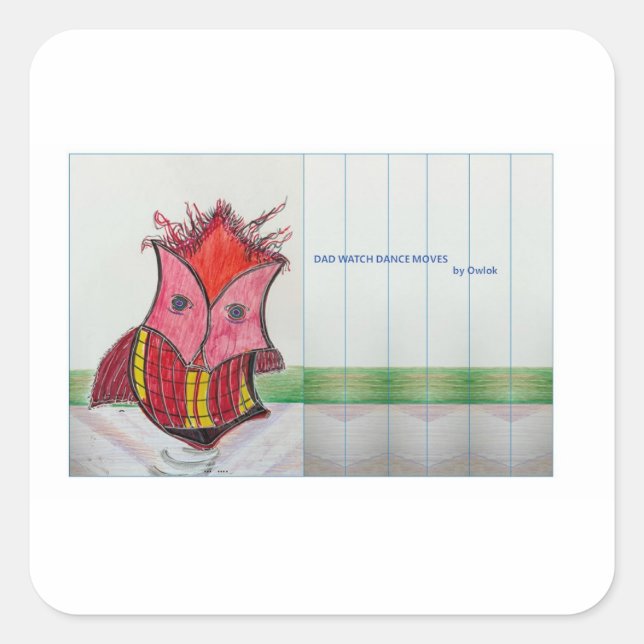 Sticker Carré Pour papa (Devant)