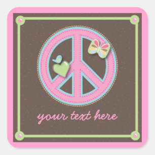 Sticker Carré pour petits signes de paix