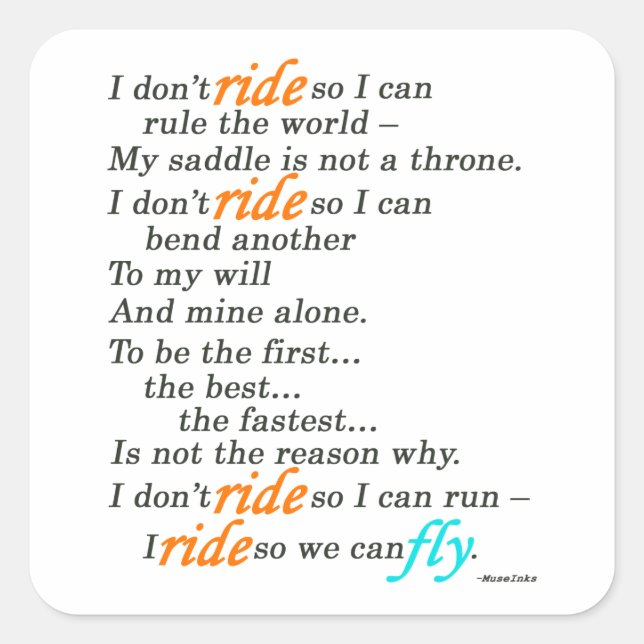 Sticker Carré Pourquoi je fais le tour (Devant)