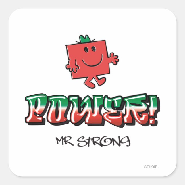 Sticker Carré Pouvoir ! (Devant)