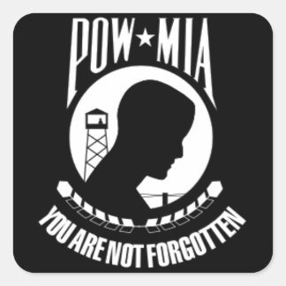 Sticker Carré POW-MIA des États-Unis