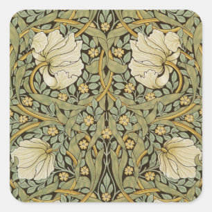 Sticker Carré Pré-raphate de William Morris Pimpernel Vintage