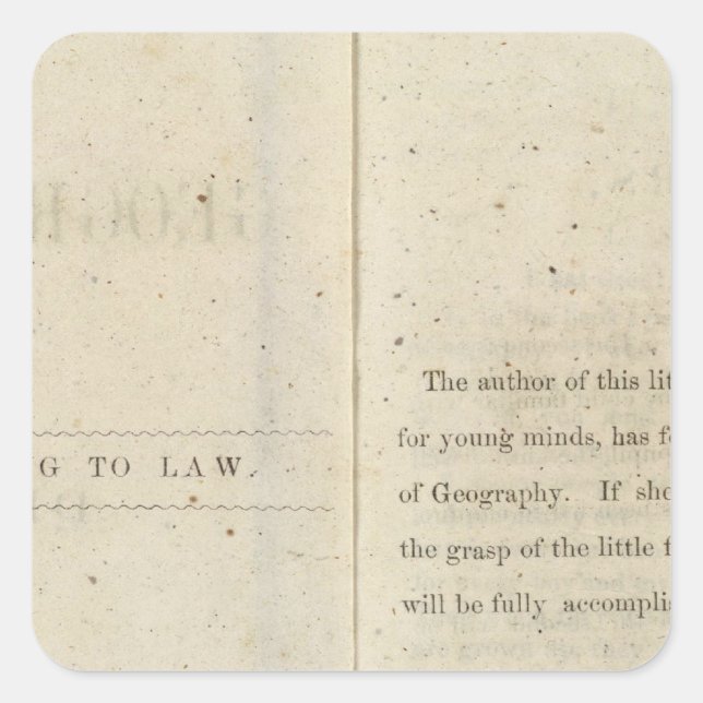 Sticker Carré Préface Lecteur géographique pour enfants Dixie (Devant)