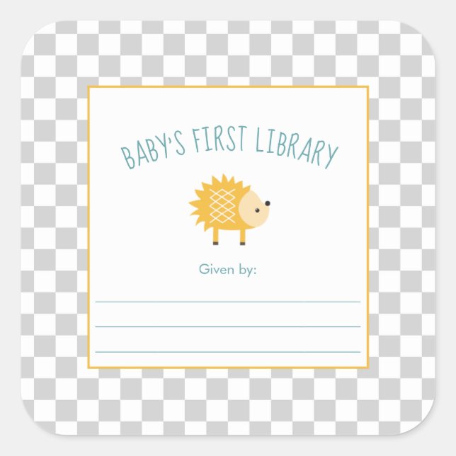 Sticker Carré Première bibliothèque de livres pour bébé de Héris (Devant)
