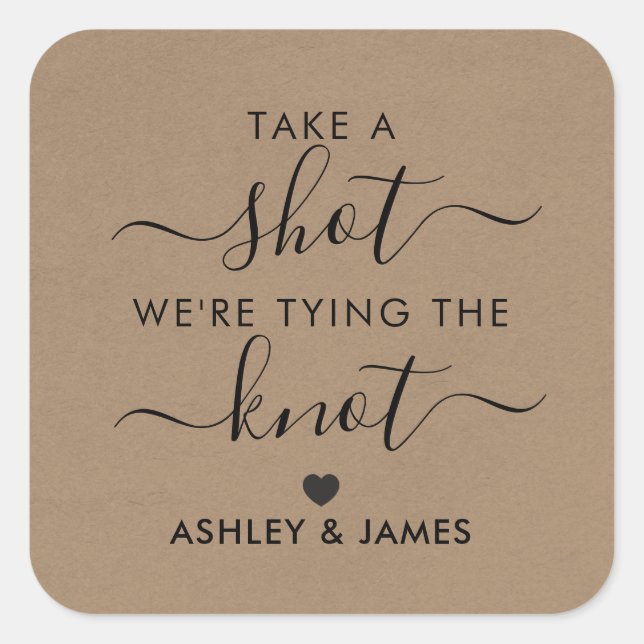 Sticker Carré Prenez une photo Nous avons lié la balise de cadea (Devant)