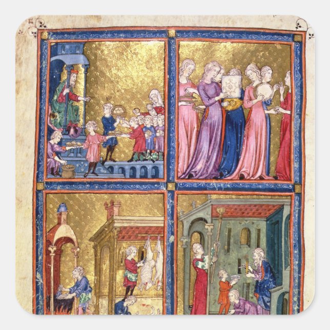 Sticker Carré Préparation de la Pâque (Devant)