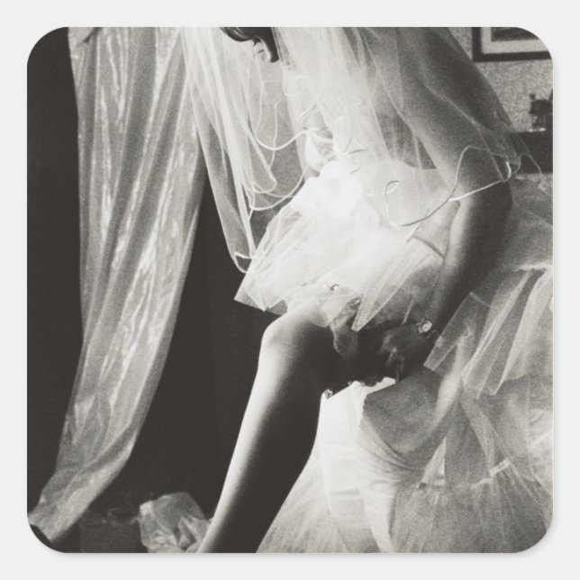 Sticker Carré <Preparing>par Kim Koza (Devant)