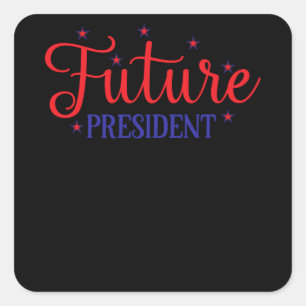 Sticker Carré président américain de l'avenir