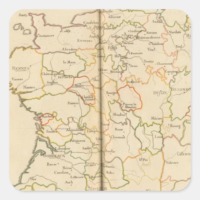 Sticker Carré Président de la France (Devant)