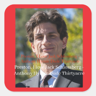 Sticker Carré Preston, j'adore Jack Schlossberg