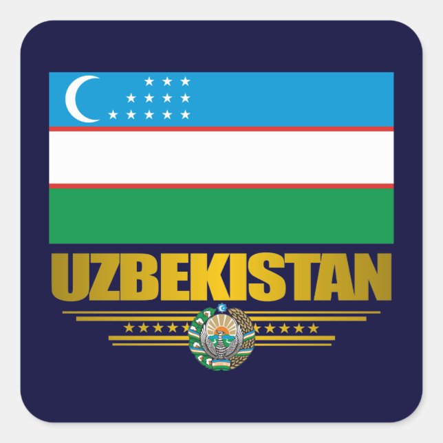 Sticker Carré "Pride ouzbek" (Devant)